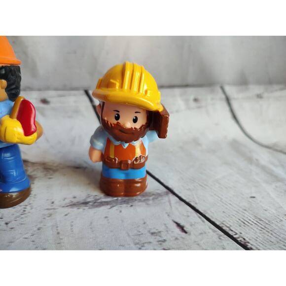 Lot of 2 Mixed Fisher Price Little People Figures Construction Workers - Picture 3 of 9